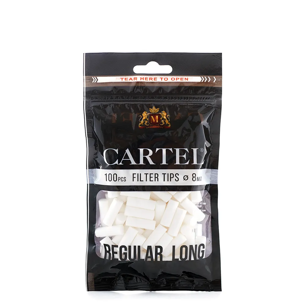 Фильтры Cartel Tips Regular 8 mm Long 100 шт/пач