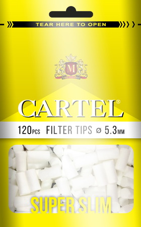 Фильтры Cartel Tips Super Slim 5.3 mm 120 шт/пач