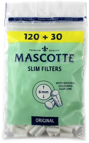 Фильтры Mascotte Slim Filters 6 мм (120 +30шт)
