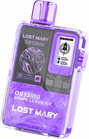 POD-Система LOST MARY OS 12000 Виноград Лимон лёд(Grape Lemon Ice)